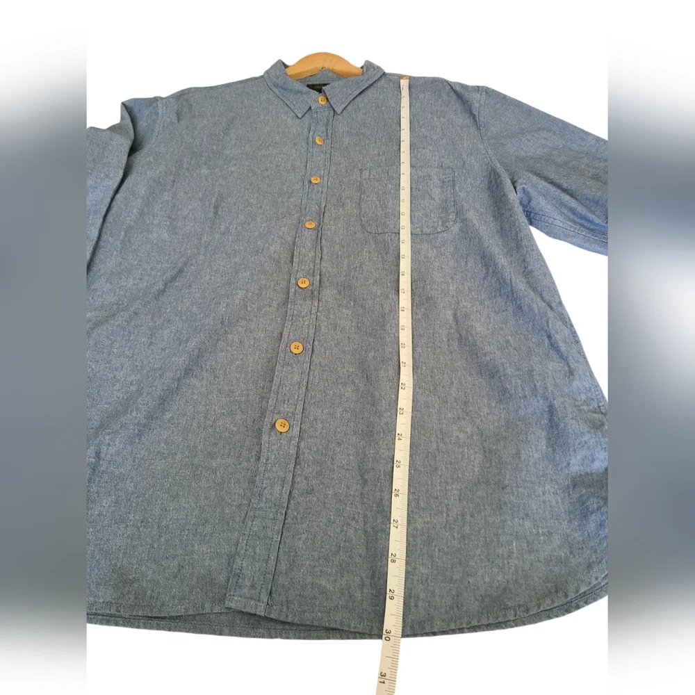 JCREW | BUTTON UP BLUE SHIRT | SIZE XL